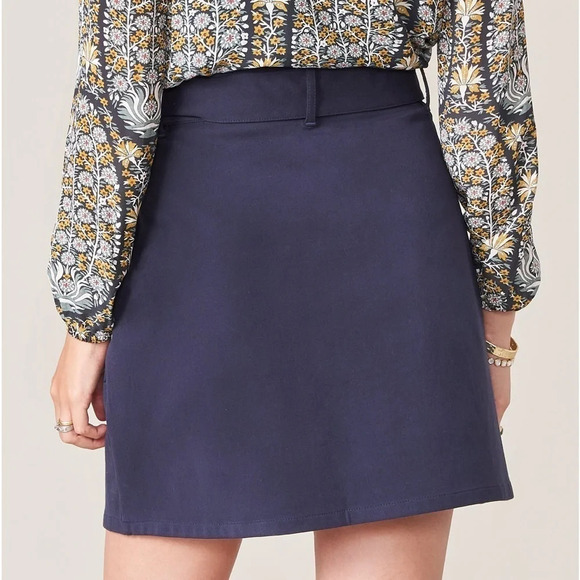 Spartina 449 Linen Stretch Skirt in Slate Blue - NEW - Size Medium - Picture 2 of 8